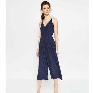 Zara Cropped Jumpsuit with Braided Straps